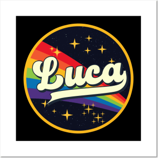 Luca // Rainbow In Space Vintage Style Posters and Art